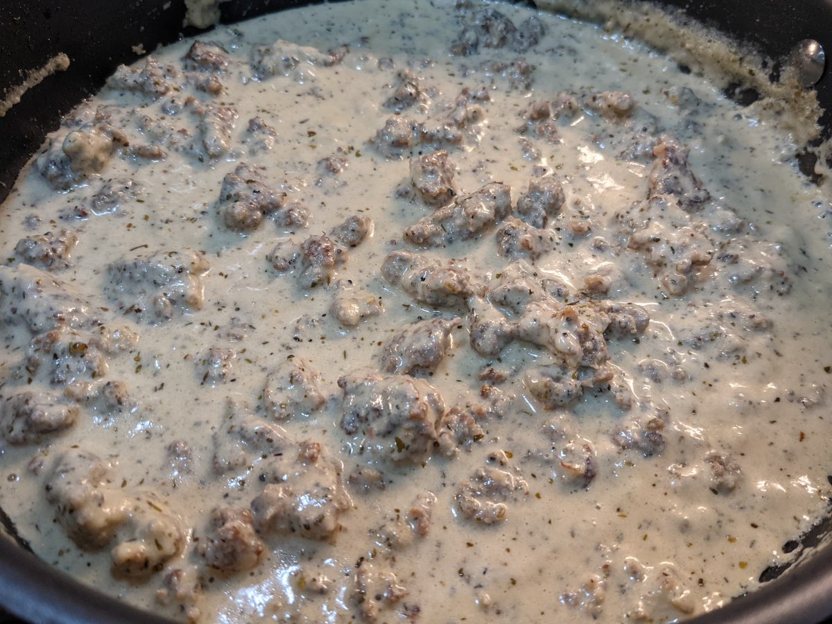 Almond Flour Biscuits with Sage Sausage Gravy