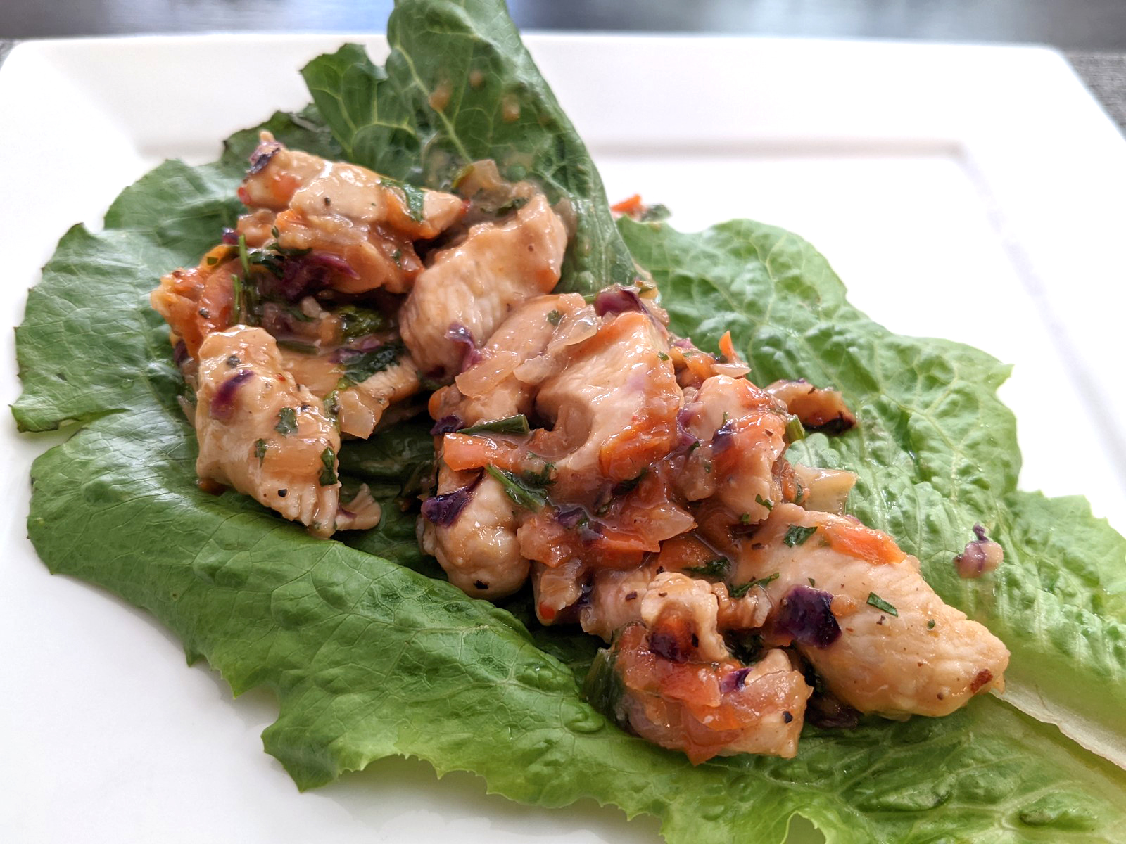 Thai Chicken Lettuce Wraps