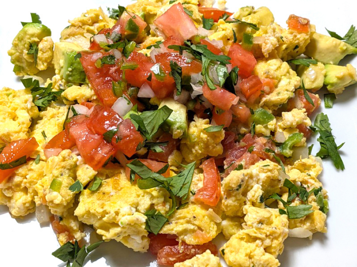Avocado Pico de Gallo Scramble